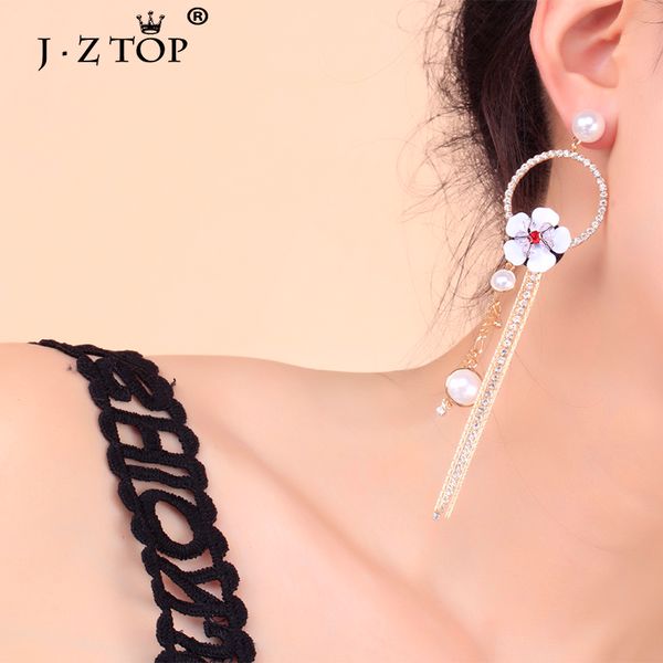 jzladies imitation pearl tassel flower stud earrings long crystal rhinestone chain earrings for women banquet jewelry, Golden;silver
jzladies imitation pearl tassel flower stud earrings long crystal rhinestone chain earrings for women banquet jewelry, Golden;silver