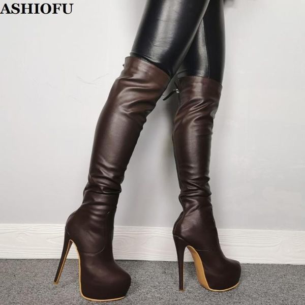 ashiofu new arrival women high heel platform boots party club knee boots big-size evening dating fashion real-pic, Black
ashiofu new arrival women high heel platform boots party club knee boots big-size evening dating fashion real-pic, Black