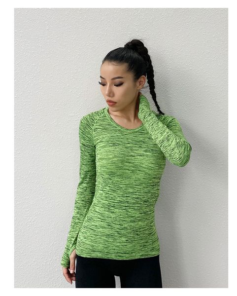 long sleeve gym yoga sports women's seamless t-shirt fitness woman sport tshirt workout for women sportswear, Black;blue 
long sleeve gym yoga sports women's seamless t-shirt fitness woman sport tshirt workout for women sportswear, Black;blue