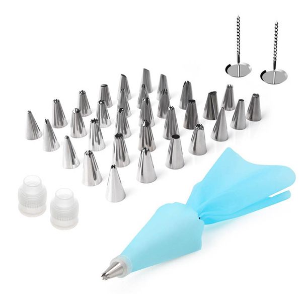 32pcs piping tips with 1 silicone pastry bag 2 reusable coupler 2 flower nail stainless steel cake decorating tips set
32pcs piping tips with 1 silicone pastry bag 2 reusable coupler 2 flower nail stainless steel cake decorating tips set