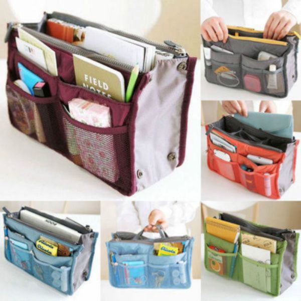 

women lady travel insert handbag organiser purse large liner organizer tidy bag storage bags