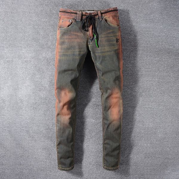 2020 amiri high street tide brand men's designer pants camouflage embroidery printed patch patch beggar pants slim feet jeans 05, Blue
2020 amiri high street tide brand men's designer pants camouflage embroidery printed patch patch beggar pants slim feet jeans 05, Blue