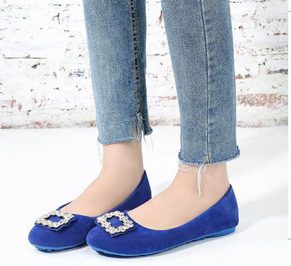 suede women's shoes in spring and autumn flat bottom round head water drill, Black
suede women's shoes in spring and autumn flat bottom round head water drill, Black