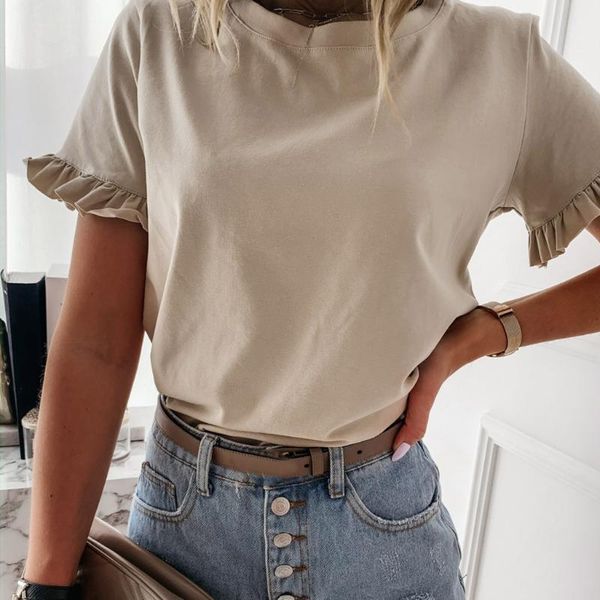 feitong elegant summer shirt women blouses ladies plus size frill ruffle short sleeve fashion summer shirt loose top, White
feitong elegant summer shirt women blouses ladies plus size frill ruffle short sleeve fashion summer shirt loose top, White