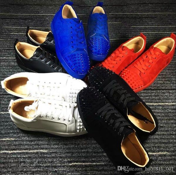 new 2020 designer sneakers red bottom shoe low cut suede spike luxury shoes for men and women shoes party wedding crystal leather sneakers, Black
new 2020 designer sneakers red bottom shoe low cut suede spike luxury shoes for men and women shoes party wedding crystal leather sneakers, Black