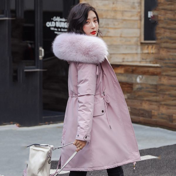 women long fur collar thick down coats slim hooded with pockets zipper 2020 winter warm down jackets solid casual outwear, Black
women long fur collar thick down coats slim hooded with pockets zipper 2020 winter warm down jackets solid casual outwear, Black