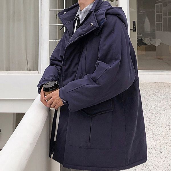 winter jacket men's warm parka men fashion solid color casual hooded coat mens streetwear wild loose thick jacket male clothes, Black
winter jacket men's warm parka men fashion solid color casual hooded coat mens streetwear wild loose thick jacket male clothes, Black