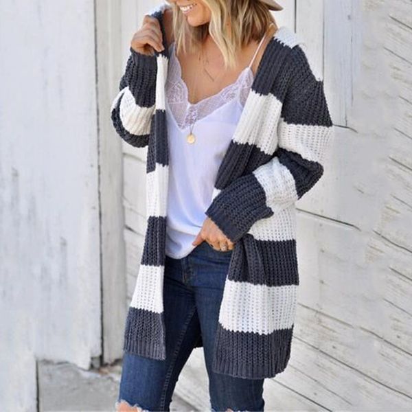 winter simple womens sweaters long sleeve open stitch patchwork stripe print sweater knitted ladies bluzka damska, Black
winter simple womens sweaters long sleeve open stitch patchwork stripe print sweater knitted ladies bluzka damska, Black