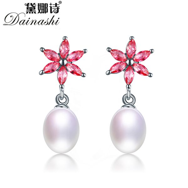 dainashi elegant 925 sterling silver rose red flower zircon drop earrings fancy 100% genuine natural freshwater pearl earrings, Golden;silver
dainashi elegant 925 sterling silver rose red flower zircon drop earrings fancy 100% genuine natural freshwater pearl earrings, Golden;silver