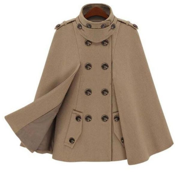 european style women fashion shawl cape coat double breasted wool winter capes and ponchos female cloak autumn jacket r1700, Black
european style women fashion shawl cape coat double breasted wool winter capes and ponchos female cloak autumn jacket r1700, Black