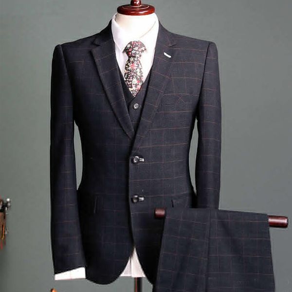 2019 wedding tuxedos black check slim fit men's suits formal british plaid groom tuxedos custom made jacket pants vest, Black;gray
2019 wedding tuxedos black check slim fit men's suits formal british plaid groom tuxedos custom made jacket pants vest, Black;gray