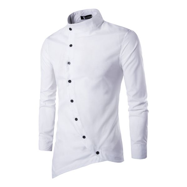 Men Shirt Personality Oblique Button Irregular Men Casual Dress Shirt New Arrival Long Sleeve Slim Fit Quality Male Wholesale Shirts
Men Shirt Personality Oblique Button Irregular Men Casual Dress Shirt New Arrival Long Sleeve Slim Fit Quality Male Wholesale Shirts
