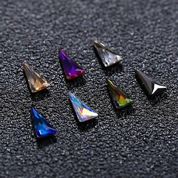 10pcs women triangle nail art tip shiny rhinestone diy decoration manicure kit, Silver;gold
10pcs women triangle nail art tip shiny rhinestone diy decoration manicure kit, Silver;gold