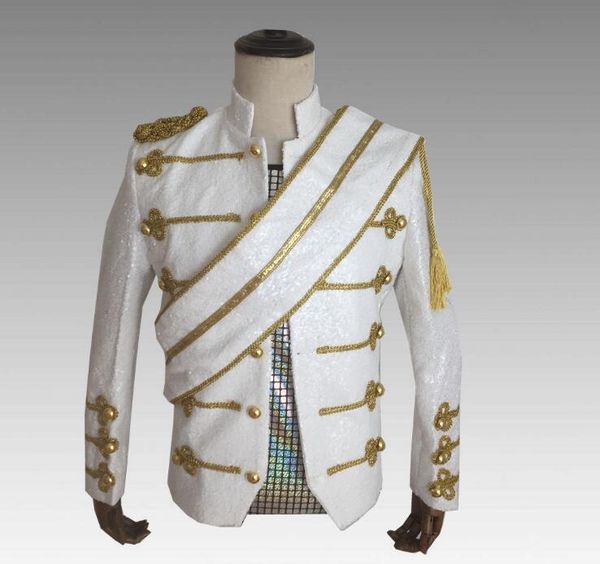 new arrival mens luxurious sequin slim fit blazer costume male stage performance clothing handsome suit jacket white outwear, White;black
new arrival mens luxurious sequin slim fit blazer costume male stage performance clothing handsome suit jacket white outwear, White;black