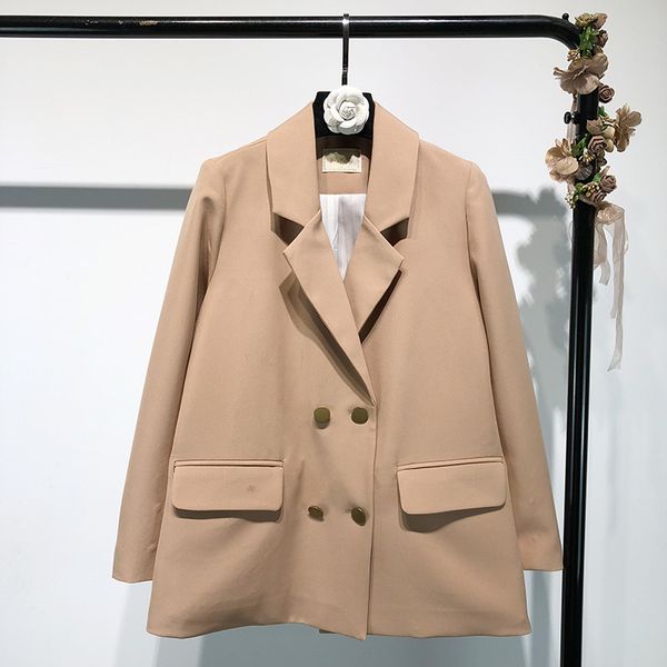 ladies high-quality office jacket loose spring and autumn 2020 temperament ladies blazer lady's suit with metal buttons, White;black
ladies high-quality office jacket loose spring and autumn 2020 temperament ladies blazer lady's suit with metal buttons, White;black
