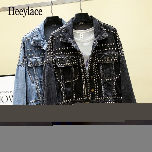 14 styles hand studded rivet denim jacket women loose short jackets ladies jeans jacket basic coats streetwear, Black;brown
14 styles hand studded rivet denim jacket women loose short jackets ladies jeans jacket basic coats streetwear, Black;brown