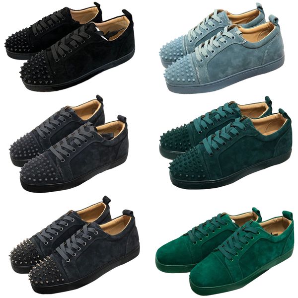 With Box designer red bottoms shoes Suede Spiked trainers men women Low Cut Fashion Genuine Leather Studded Spikes Flats Sneakers
With Box designer red bottoms shoes Suede Spiked trainers men women Low Cut Fashion Genuine Leather Studded Spikes Flats Sneakers