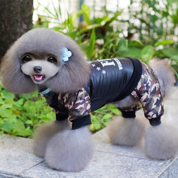 camouflage thick cotton coat teddy dog clothes autumn and winter wear vip pet four feet clothes down jacket pet
camouflage thick cotton coat teddy dog clothes autumn and winter wear vip pet four feet clothes down jacket pet