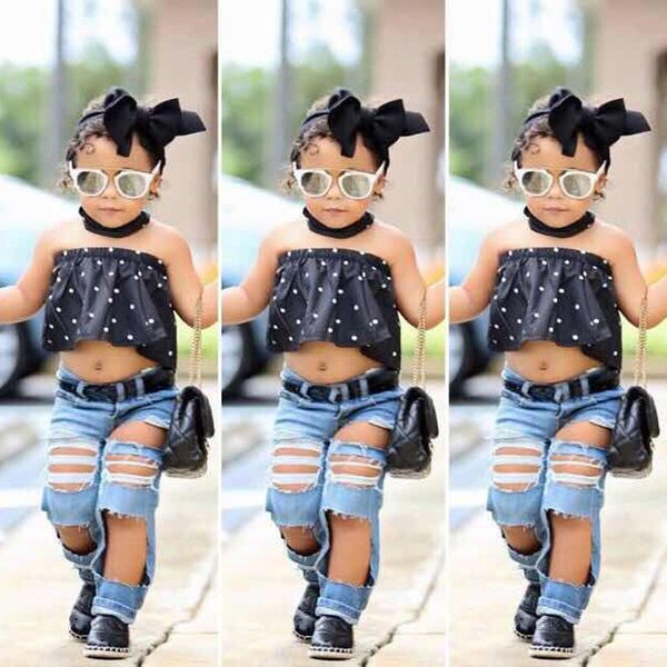 1-7yrs black dot girls baby infant toddler clothes set fashion bow hairband a word shoulder hole pant girl set kids, White
1-7yrs black dot girls baby infant toddler clothes set fashion bow hairband a word shoulder hole pant girl set kids, White