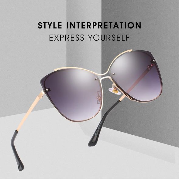 high-end ladies frameless cat eye sunglasses ladies fashion cat eyes sunglasses men and women brand designer sunglasses ladies gold cat eye, White;black
high-end ladies frameless cat eye sunglasses ladies fashion cat eyes sunglasses men and women brand designer sunglasses ladies gold cat eye, White;black