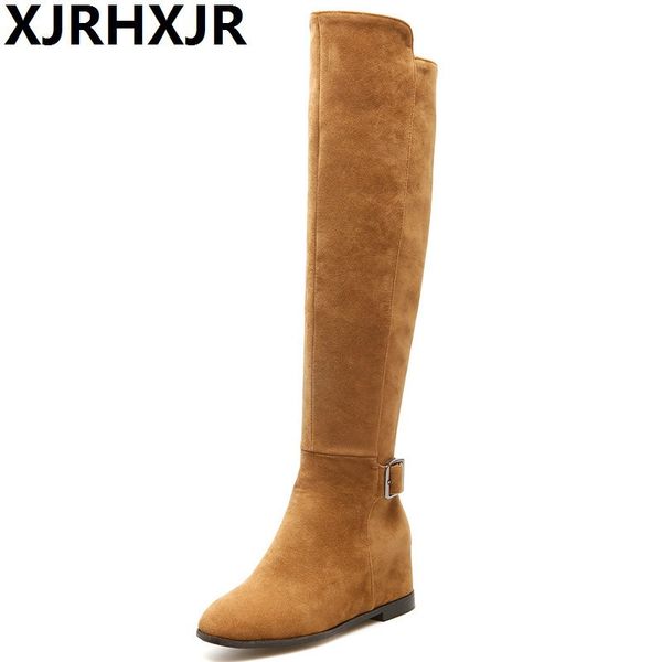 xjrhxjr brand 2018 new women faux suede over the knee boots wedge mid heel zip stretch slim thigh high boots big size 32-46, Black
xjrhxjr brand 2018 new women faux suede over the knee boots wedge mid heel zip stretch slim thigh high boots big size 32-46, Black