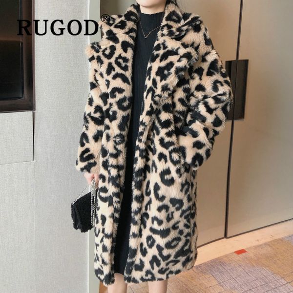 rugod new warm women's winter coat leopard pattern turn down collar single breasted jacket wool long style fashion female coat, Black
rugod new warm women's winter coat leopard pattern turn down collar single breasted jacket wool long style fashion female coat, Black