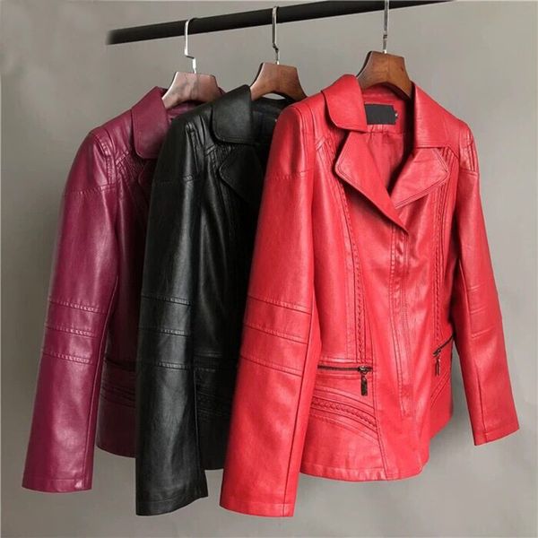 swredmi plus size l-5xl women's leather jacket 2019 new autumn and winter female jacket leather coat slim clothing, Black
swredmi plus size l-5xl women's leather jacket 2019 new autumn and winter female jacket leather coat slim clothing, Black