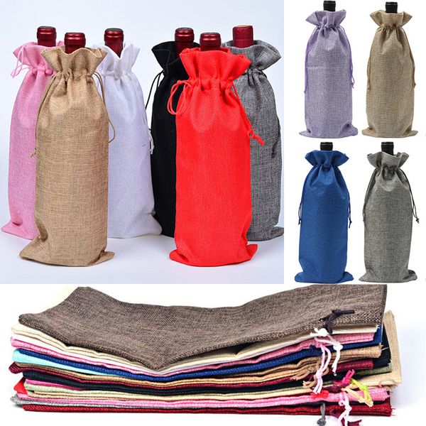burlap wine bottle bags champagne wine bottle covers gift pouch packaging bag wedding party festive christmas decoration 15*35cm wx9-1000
burlap wine bottle bags champagne wine bottle covers gift pouch packaging bag wedding party festive christmas decoration 15*35cm wx9-1000