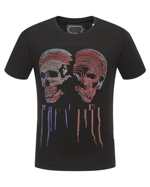 2019 brand designer luxury men short sleeve t-shirt men's taro drill philip fashion cotton summer trend half sleeve shirt, White;black
2019 brand designer luxury men short sleeve t-shirt men's taro drill philip fashion cotton summer trend half sleeve shirt, White;black