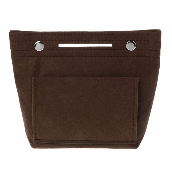 portable felt fabric insert handbag tote purse organizer cosmetic travel bag q84b, Black