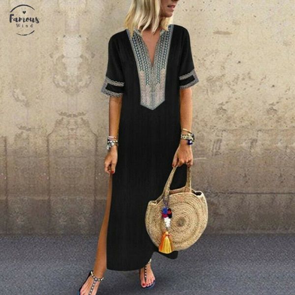 2020 новый boho с коротким рукавом макси платье женщины печати случайные печати свободные кафтан макси платье натуральный длинный сплошной ц, Black;gray
2020 новый boho с коротким рукавом макси платье женщины печати случайные печати свободные кафтан макси платье натуральный длинный сплошной ц, Black;gray