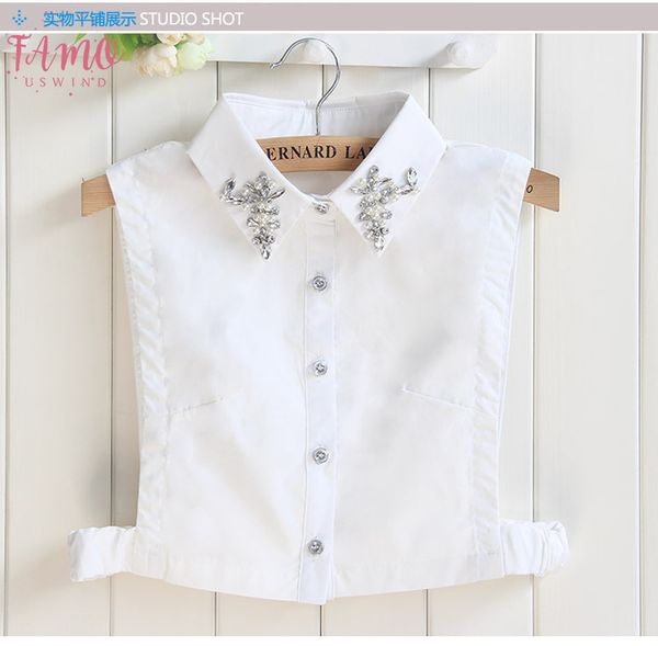 pearls embroidery accessories half saving vest fake collar shirt female cotton nail solid bead vintage chiffon spear ladies fashion, White
pearls embroidery accessories half saving vest fake collar shirt female cotton nail solid bead vintage chiffon spear ladies fashion, White