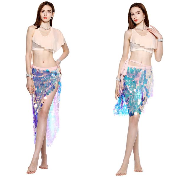 women belly dance costume fish scale sequins hip scarf practice waist chain bellydance hip towel mermaid dancing belt skirt, Black;red
women belly dance costume fish scale sequins hip scarf practice waist chain bellydance hip towel mermaid dancing belt skirt, Black;red