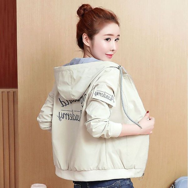 2019 women spring autumn jacket casual hooded print baseball jackets female fashion embroidery over coat women's short parkas, Black;brown
2019 women spring autumn jacket casual hooded print baseball jackets female fashion embroidery over coat women's short parkas, Black;brown