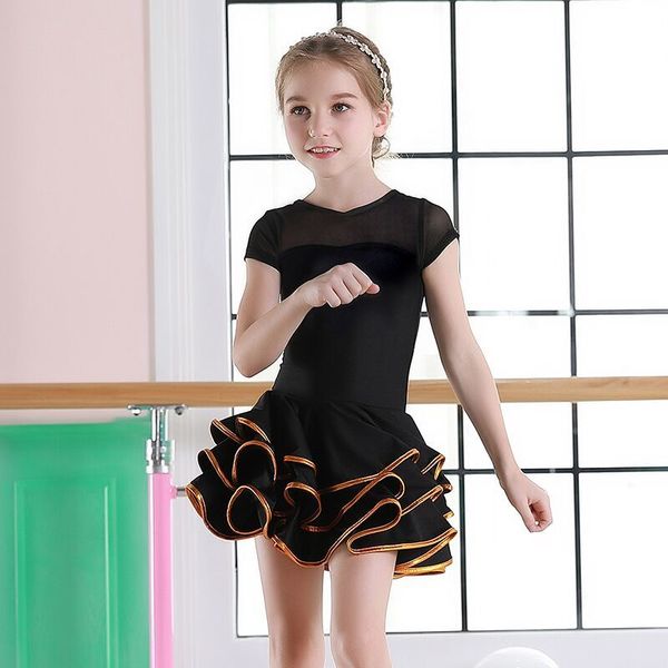 red ruffle ballroom latin dance dress girls kids competition children salsa tango rumba samba performance dancing practice skirt, Black;red
red ruffle ballroom latin dance dress girls kids competition children salsa tango rumba samba performance dancing practice skirt, Black;red