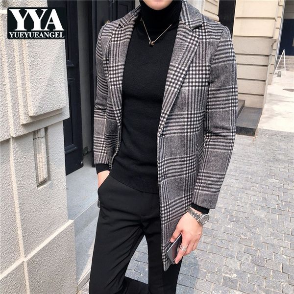 winter men long wool coat classic plaid woolen blends overcoat single breasted office work man slim fit trench coats sobretudo, Black
winter men long wool coat classic plaid woolen blends overcoat single breasted office work man slim fit trench coats sobretudo, Black