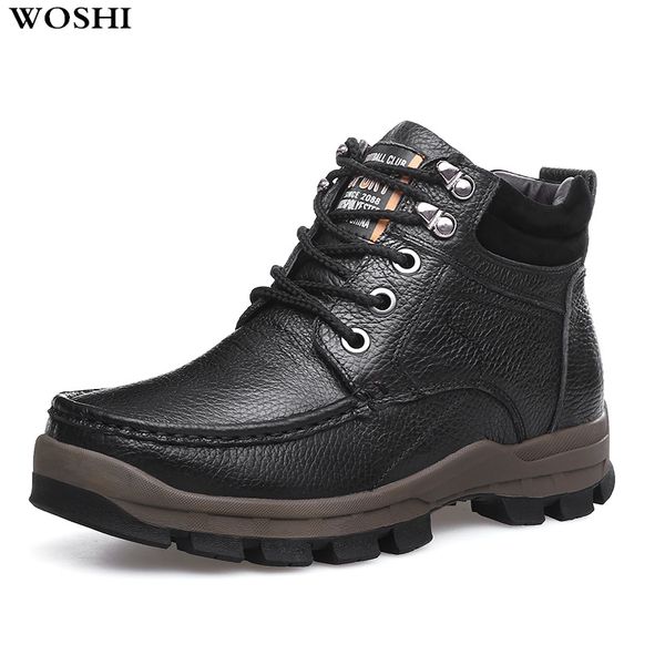 cow genuine leather men winter boots lace-up keep warm plush snow boots outdoor fashion motorcycle ankle men shoes, Black
cow genuine leather men winter boots lace-up keep warm plush snow boots outdoor fashion motorcycle ankle men shoes, Black