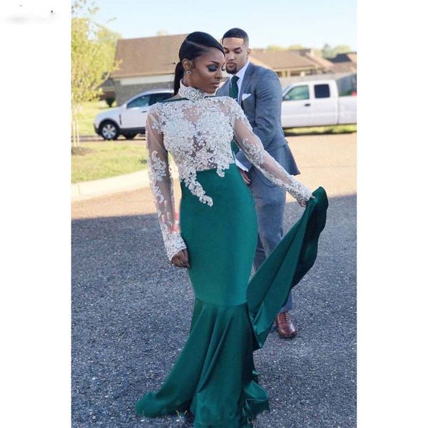 evening dresses luxury appliques beading high neck illusion mermaid party dress with sleeves vestidos largos, Black;red
evening dresses luxury appliques beading high neck illusion mermaid party dress with sleeves vestidos largos, Black;red