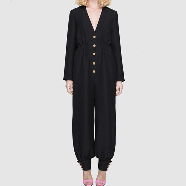 runway brand designer rompers women jumpsuit 2020 safari style v neck single breasted loose black jumpsuit overalls b089, Black;white
runway brand designer rompers women jumpsuit 2020 safari style v neck single breasted loose black jumpsuit overalls b089, Black;white