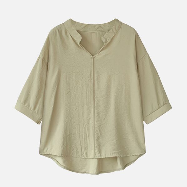 korean style elegant blouse women plus size sweet half sleeve v-neck blouses female summer solid fashion loose office lady, White
korean style elegant blouse women plus size sweet half sleeve v-neck blouses female summer solid fashion loose office lady, White