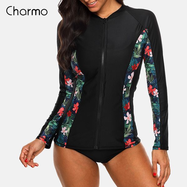 charmo женщины с длинным рукавом на молнии rashguard купальник цветочные печати rush охранник купальники серфинг топ rash guard бег рубашки, White;black
charmo женщины с длинным рукавом на молнии rashguard купальник цветочные печати rush охранник купальники серфинг топ rash guard бег рубашки, White;black