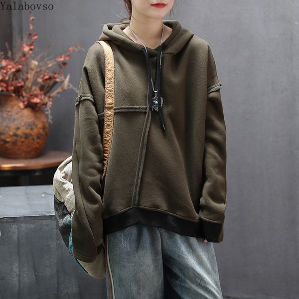 new vintage loose-fitting hoodie autumn and winter casual plus velvet plus thick women's winter coat women a0bz4, Black
new vintage loose-fitting hoodie autumn and winter casual plus velvet plus thick women's winter coat women a0bz4, Black