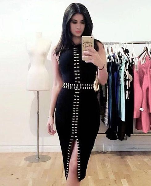 js490a-autumn 2019 women's round neck sleeveless high-end quality dress dress, Black;gray
js490a-autumn 2019 women's round neck sleeveless high-end quality dress dress, Black;gray