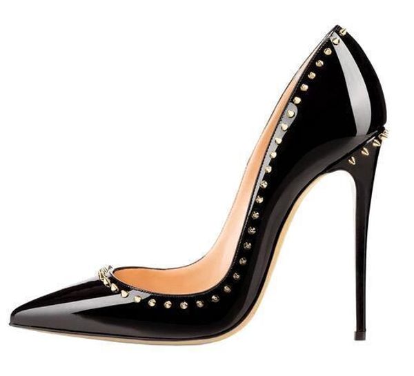 brand dress shoes women pumps high heel shoes rivet pointed toe fine heel lady wedding party shoes bottom for red 8cm 10cm 12cm, Black
brand dress shoes women pumps high heel shoes rivet pointed toe fine heel lady wedding party shoes bottom for red 8cm 10cm 12cm, Black