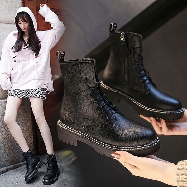 women's rubber boots fashion womens shoes 2019 round toe booties ladies lace up low heels booties rain mid calf punk mid-calf, Black
women's rubber boots fashion womens shoes 2019 round toe booties ladies lace up low heels booties rain mid calf punk mid-calf, Black