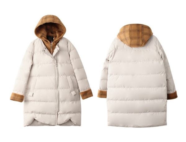 women's down & parkas womens winter jacket blue white casual fashion plaid hooded outwear warm clothes loose thicken doudoune femme, Black
women's down & parkas womens winter jacket blue white casual fashion plaid hooded outwear warm clothes loose thicken doudoune femme, Black
