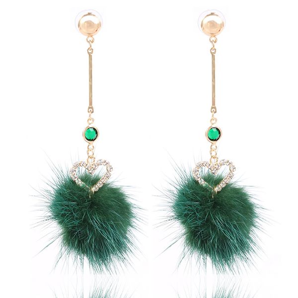 european and american fashion simple peach heart goddess earrings female explosive hair ball pendant earrings, Golden
european and american fashion simple peach heart goddess earrings female explosive hair ball pendant earrings, Golden