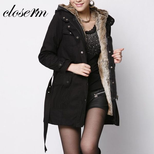 coat invierno 2019ladies fur lining coat womens winter warm thick long jacket hooded parka, Black
coat invierno 2019ladies fur lining coat womens winter warm thick long jacket hooded parka, Black