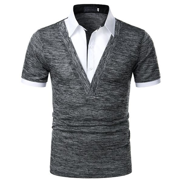 mens fake two pieces polo fashion short sleeve homme panelled polo mens casual short sleeve clothes, White;black
mens fake two pieces polo fashion short sleeve homme panelled polo mens casual short sleeve clothes, White;black