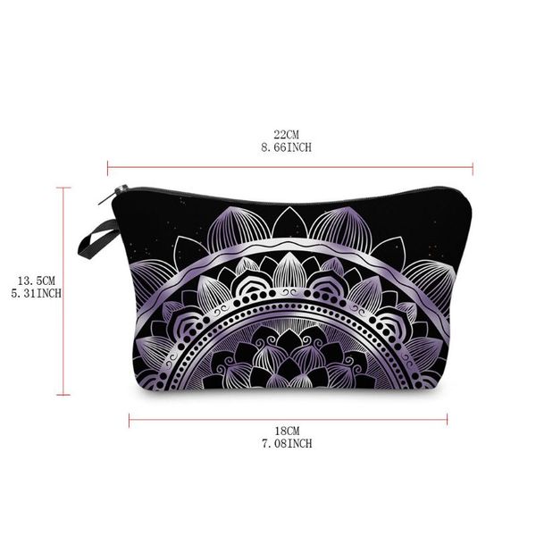 travel cosmetic bag mandala flower printing makeup case pouch toiletry organizer 517d 
travel cosmetic bag mandala flower printing makeup case pouch toiletry organizer 517d
